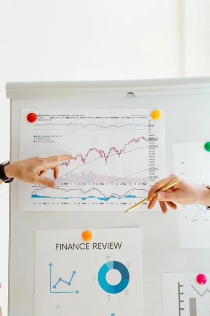 Close-up of various marketing documents on a desk, perfect for business and strategy discussions.